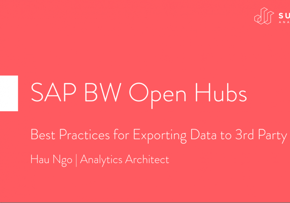 Exporting Data from SAP BW: Tips & Lessons Learned